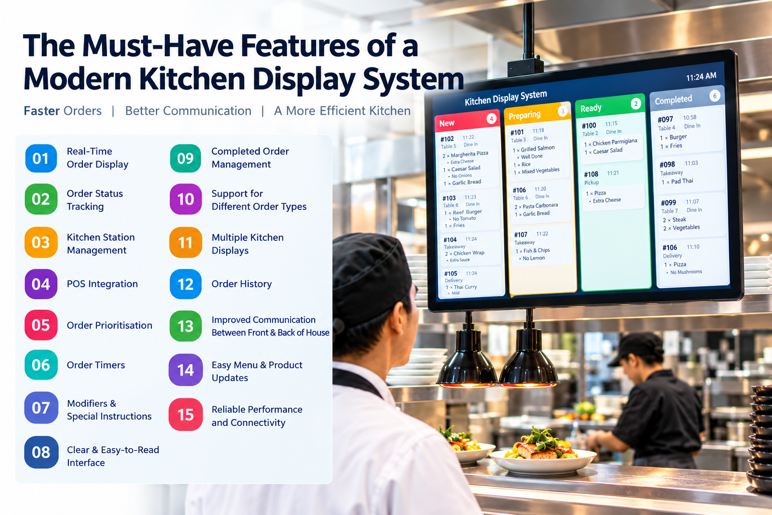 The Must-Have Features of a Modern Kitchen Display System